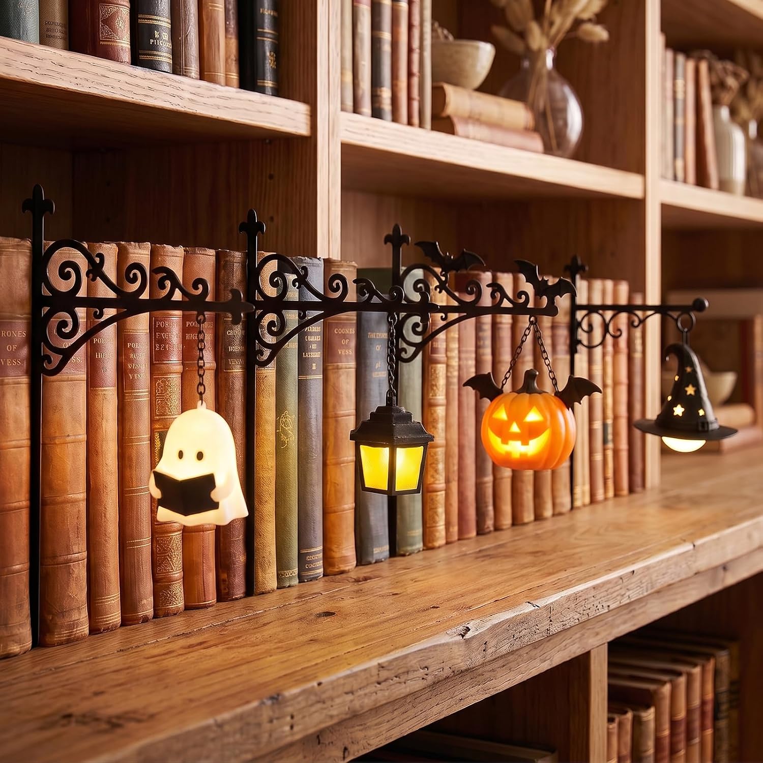 Home Decor Inspo - Library Lantern-Decorative Bookshelf Lighting Reading Nook