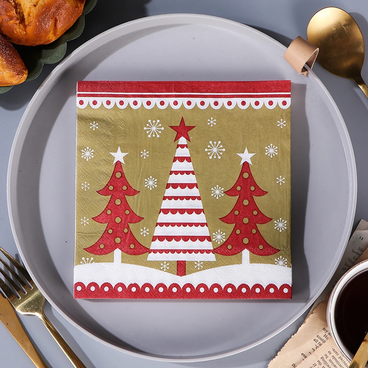 Christmas Disposable Paper Nap - Home Decor Xmas Tree review and price