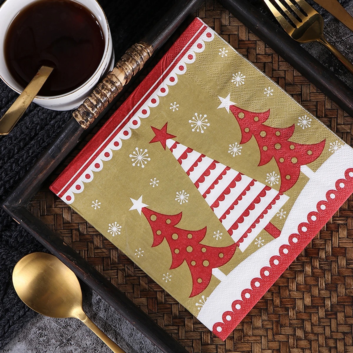 Christmas Disposable Paper Nap - Home Decor Xmas Tree review and price