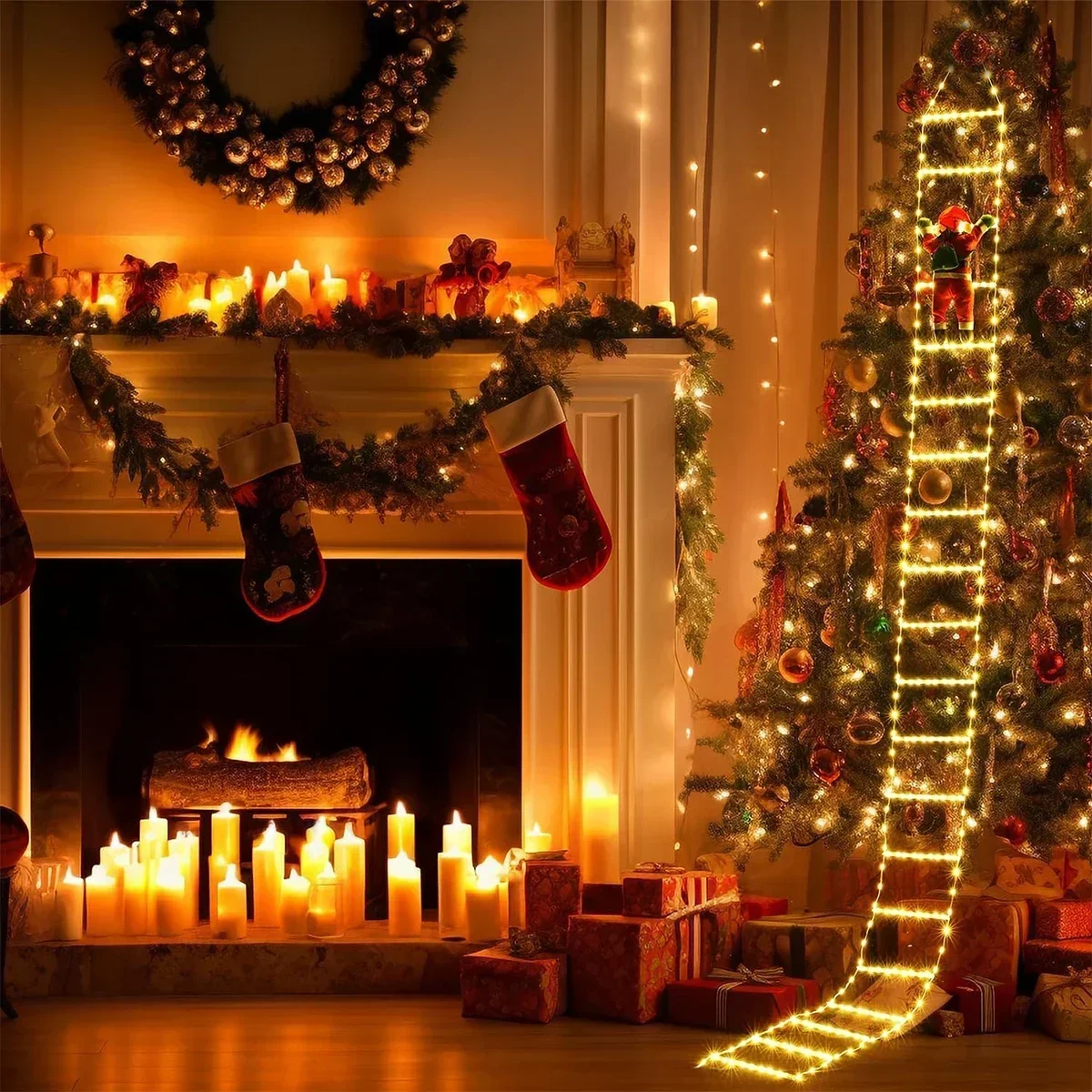 LED Ladder Light for Santa Cla - Home Decor Xmas Tree review and price