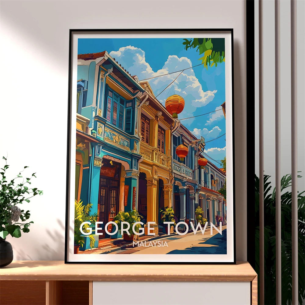 Penang Malaysia Travel Poster  - Home Decor Malaysia review and price