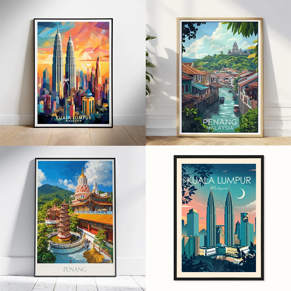 Penang Malaysia Travel Poster  - Home Decor Malaysia review and price