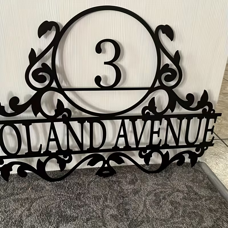 Custom Metal House Number & St - Home Decor Inspo review and price