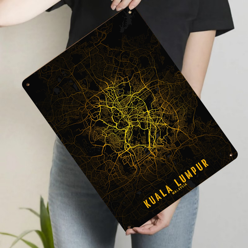 Kuala Lumpur City Map Metal Wa - Home Decor Malaysia review and price