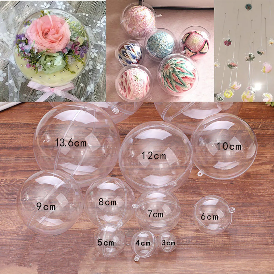 1-20CM Transparent Balls Hollo - Home Decor Xmas Tree review and price