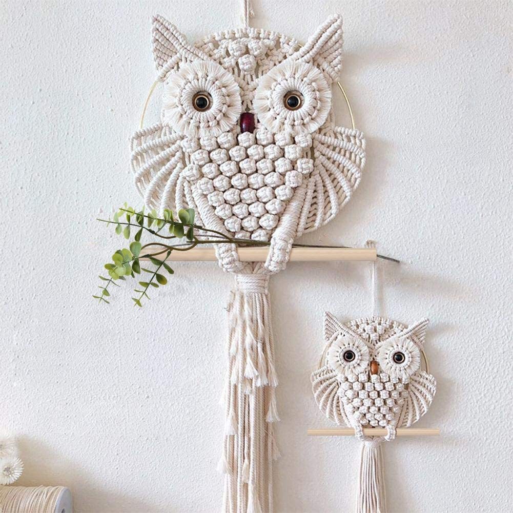 Owl Pendant Lace Wall Hanging  - Woven Wall Basket review and price