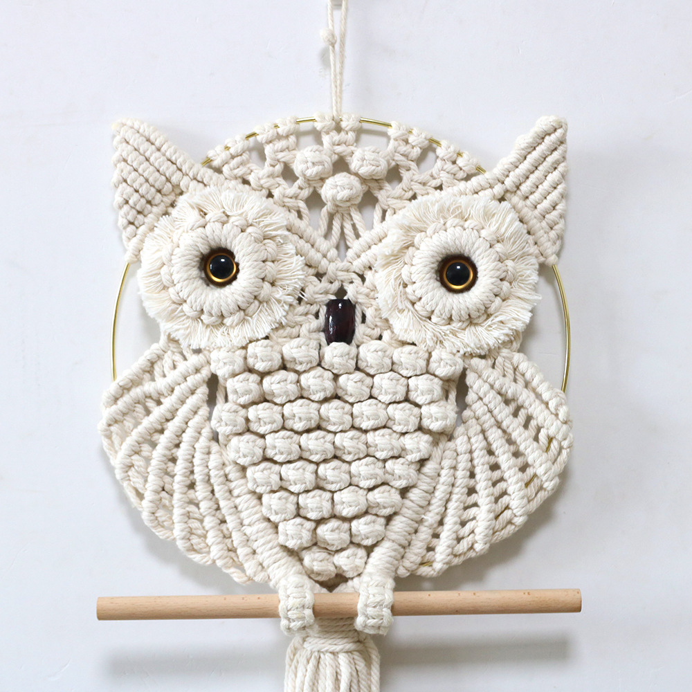 Owl Pendant Lace Wall Hanging  - Woven Wall Basket review and price