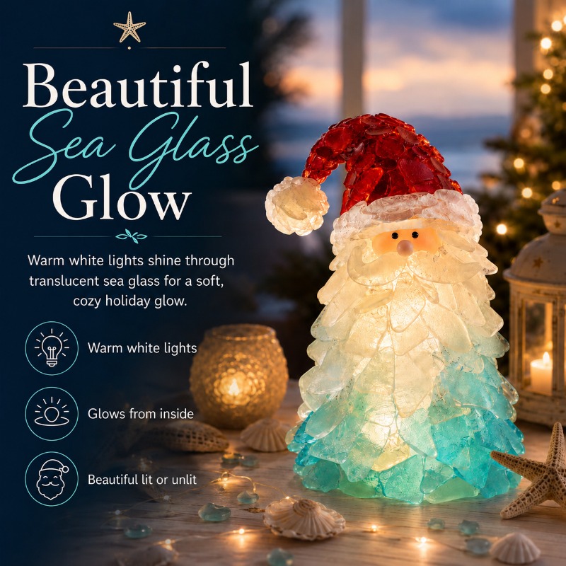 Sea‑Glass Christmas Ornament L - Home Decor Xmas Tree review and price
