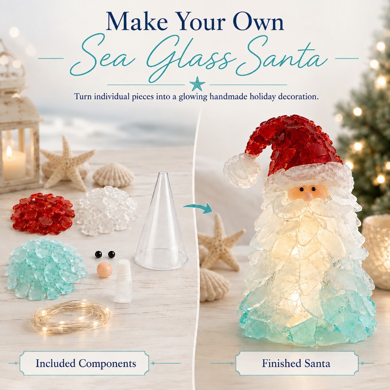 Sea‑Glass Christmas Ornament L - Home Decor Xmas Tree review and price