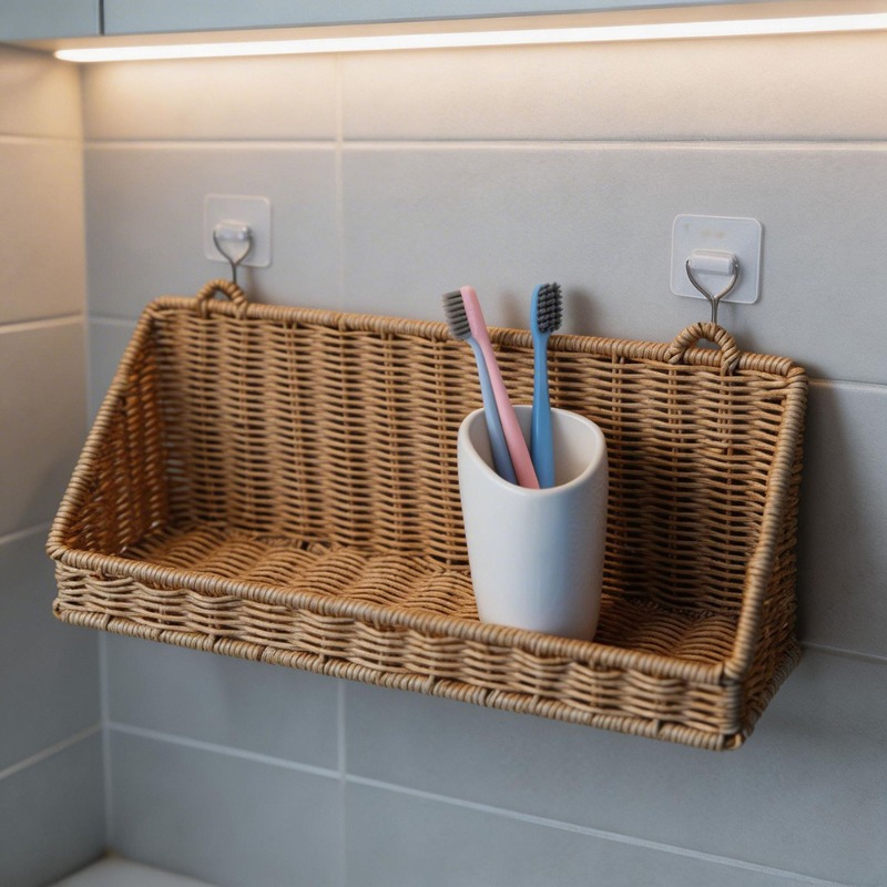 Woven Rattan Hanging Storage B - Woven Wall Basket review and price