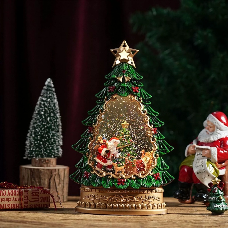 Snow Globe Music Box Christmas - Home Decor Xmas Tree review and price