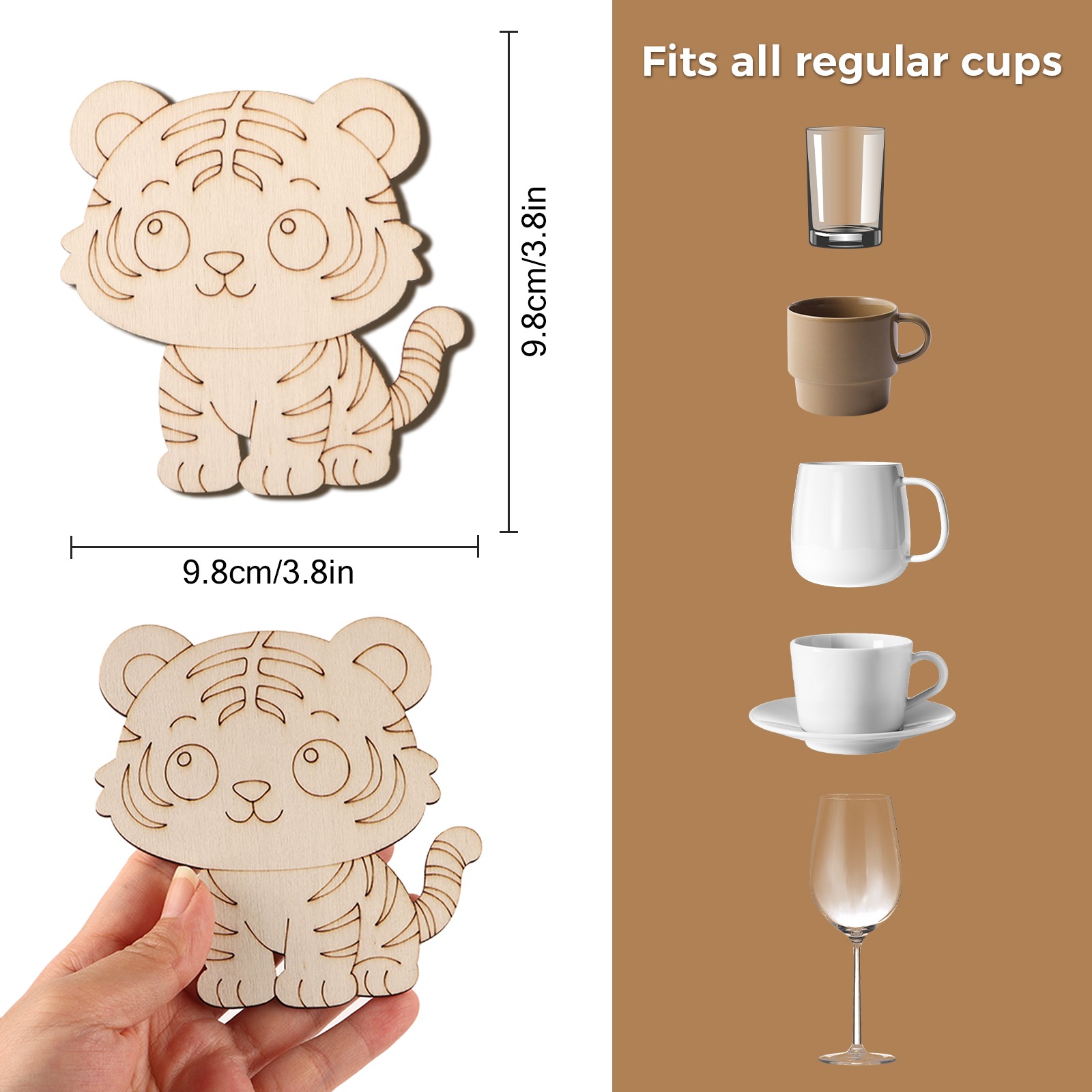 10 Pcs/set Tiger Animal Unfini - Home Decor Handmade review and price