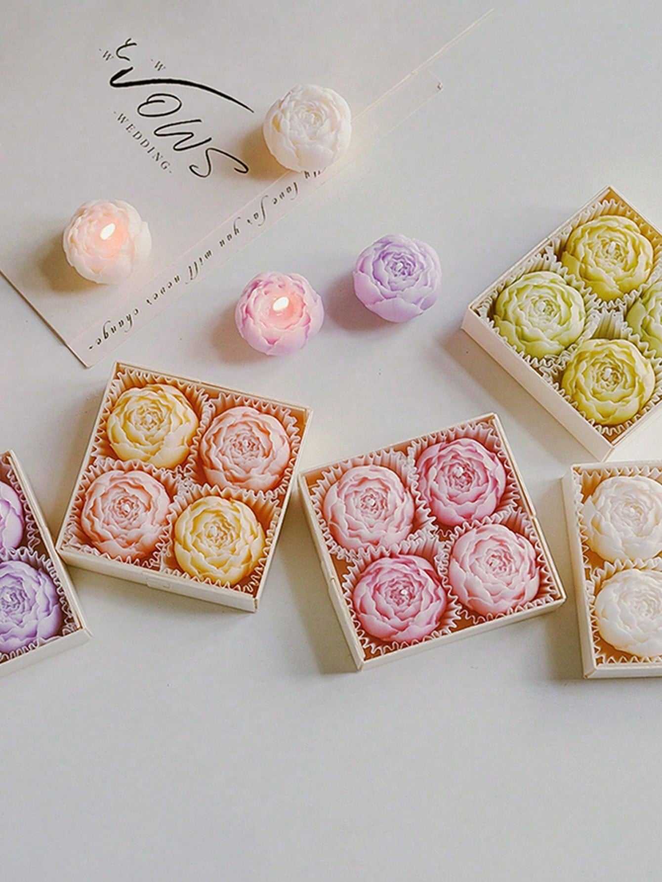 4pcs/Box Rose Scented Soy Wax  - Home Decor Handmade review and price