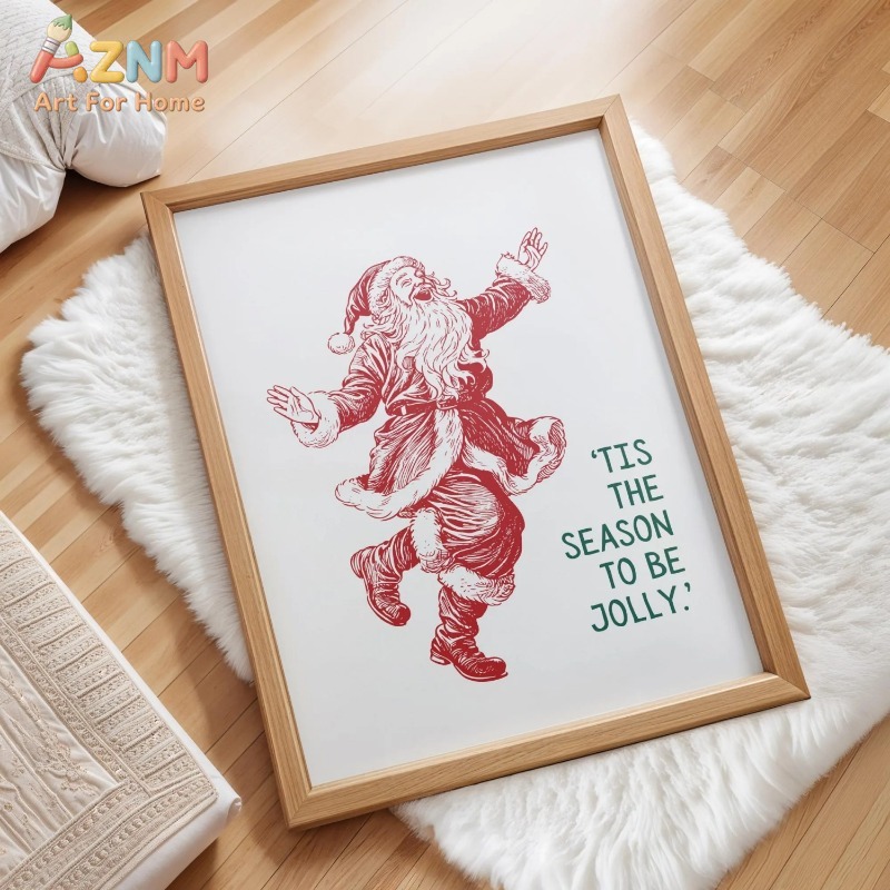 Unframed Canvas Wall Art Retro - Home Decor Xmas Tree review and price
