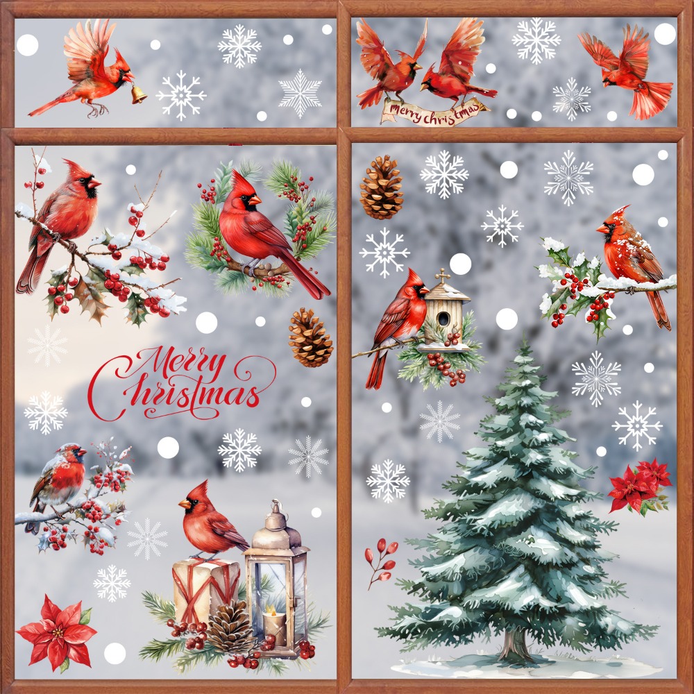 9pcs Christmas Window Decals C - Home Decor Xmas Tree review and price