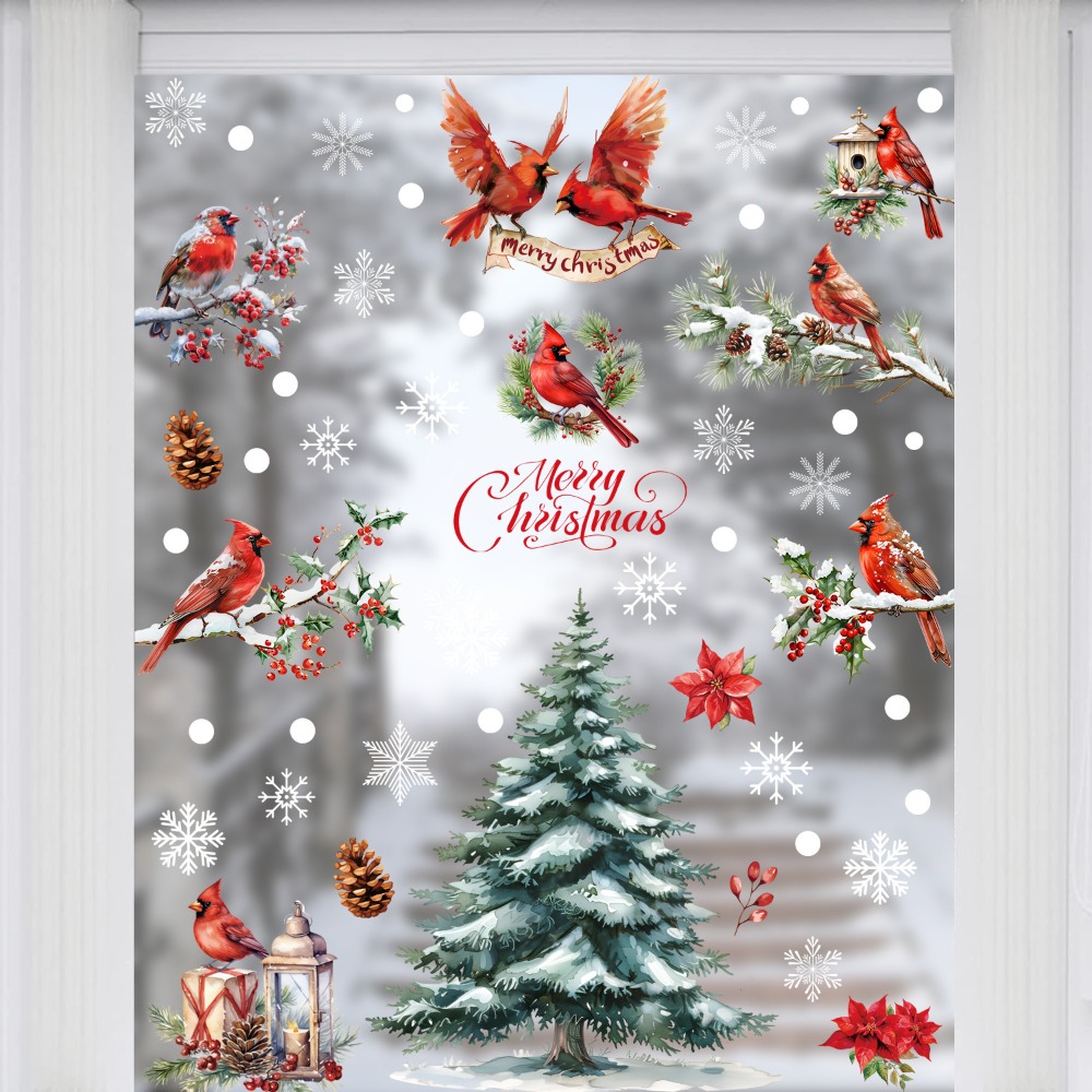 9pcs Christmas Window Decals C - Home Decor Xmas Tree review and price