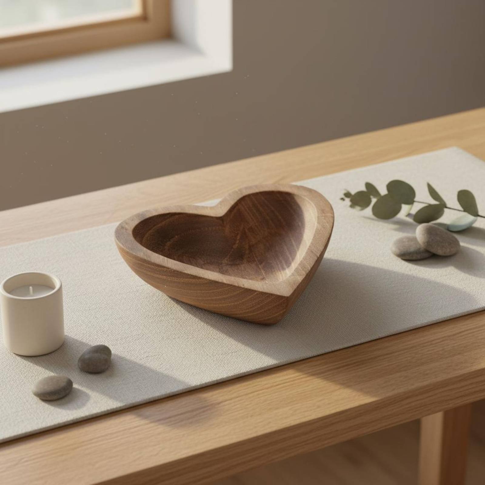 Heart Shaped Wooden Bowl Handm - Home Decor Handmade review and price