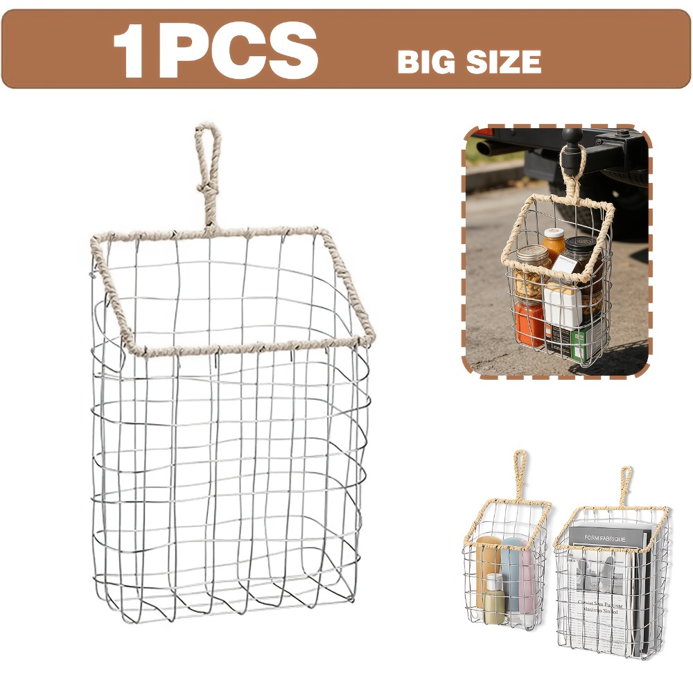 Rustic Woven Wire Hanging Stor - Woven Wall Basket review and price