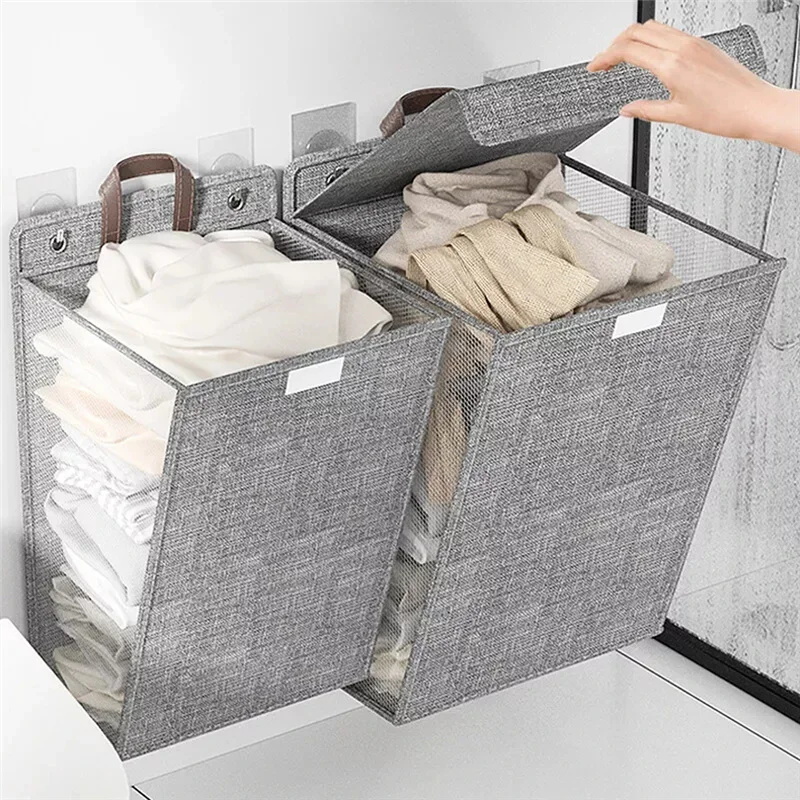 1 Pc Foldable Adhesive Laundry - Woven Wall Basket review and price