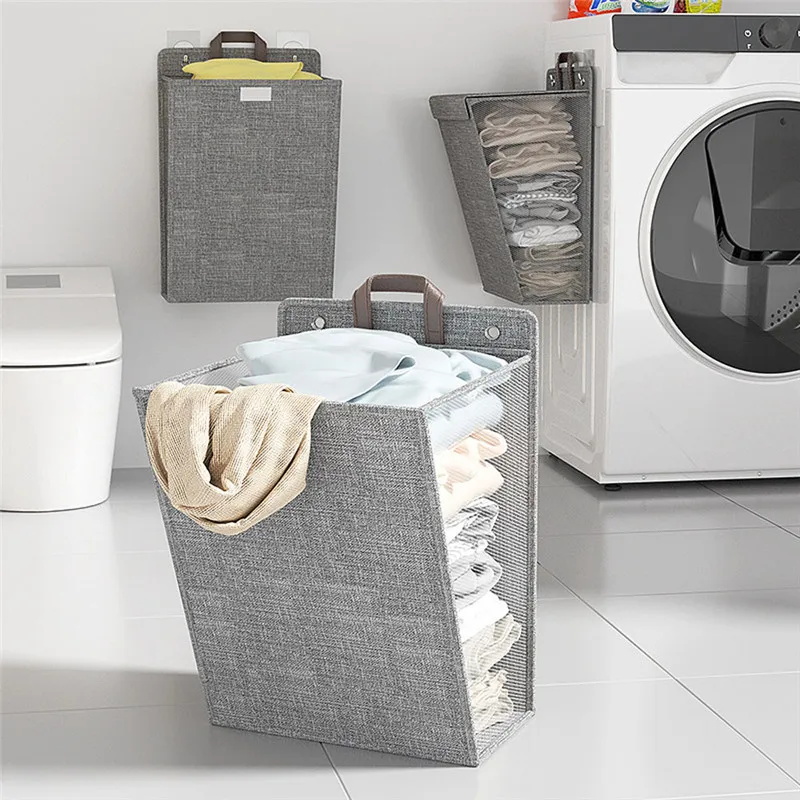 1 Pc Foldable Adhesive Laundry - Woven Wall Basket review and price