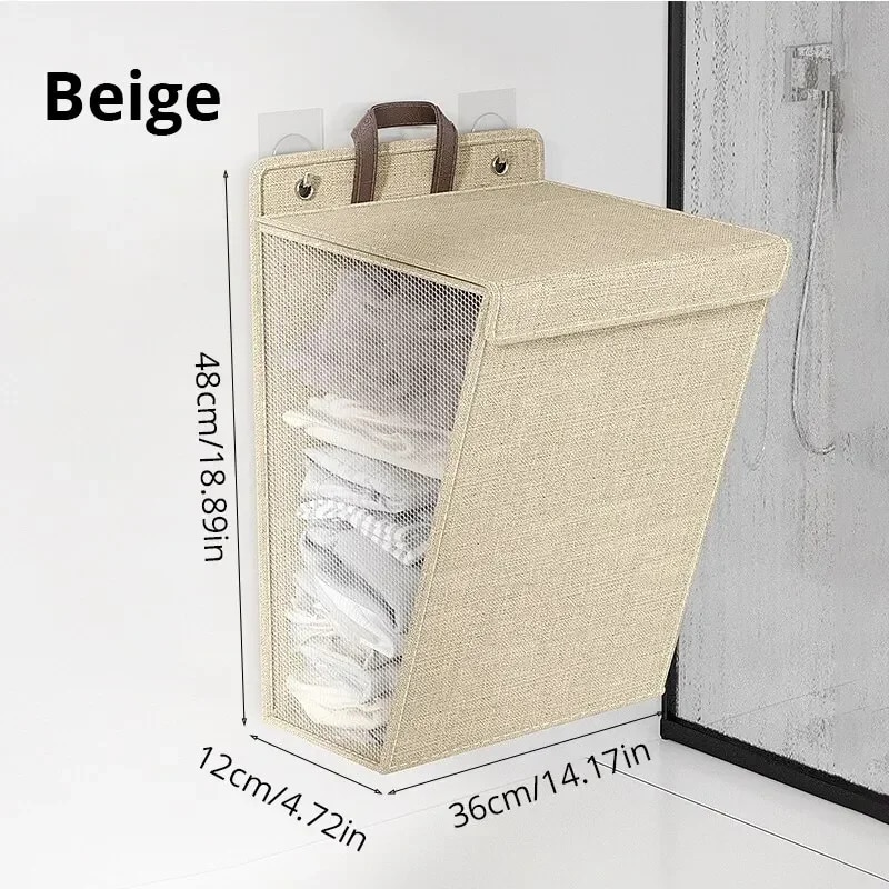 1pc Foldable Adhesive Laundry  - Woven Wall Basket review and price