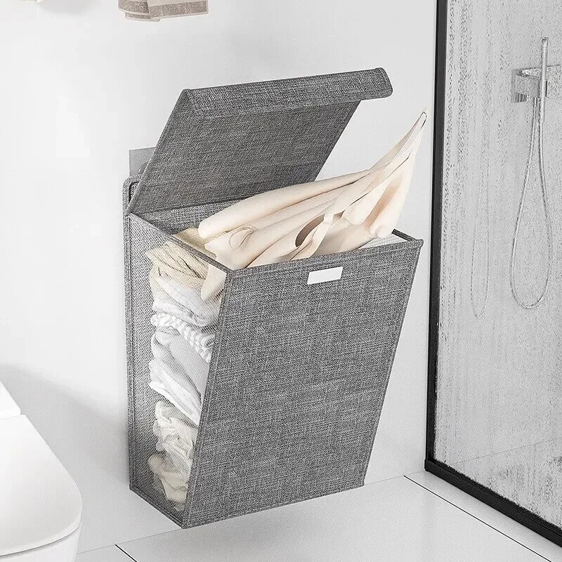 1pc Foldable Adhesive Laundry  - Woven Wall Basket review and price