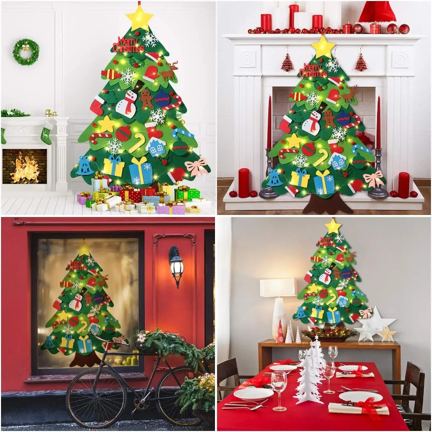 DIY Felt Christmas Tree with D - Home Decor Xmas Tree review and price